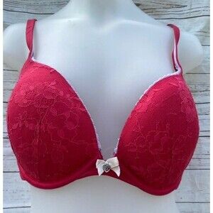 Victoria Secret Body Bra Push up Red Lac